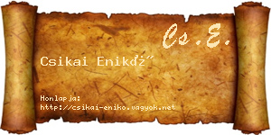 Csikai Enikő névjegykártya