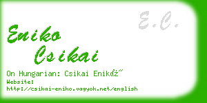 eniko csikai business card